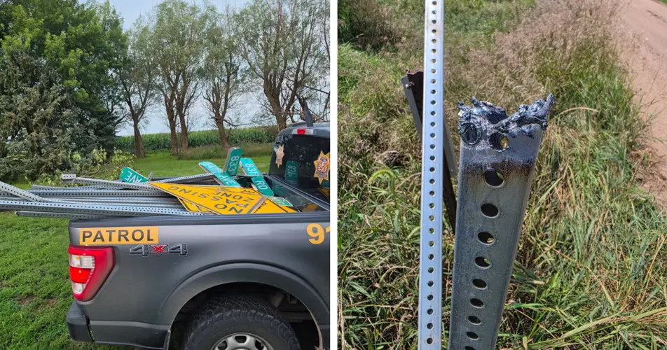 Two arrested after Madison County road sign theft investigation