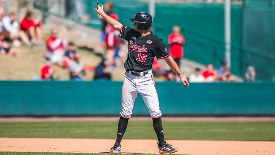 Carey creaks doubles record as Huskers complete sweep of Indiana