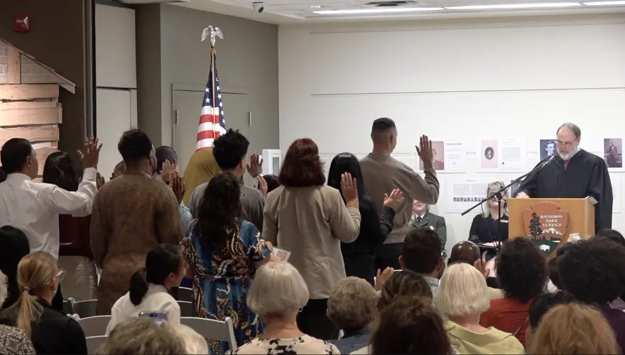 New citizens sworn in on Constitution Day at the Homestead Education Center!