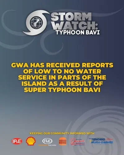 GWA receives reports of low-to-no water pressure after Bavi's passage