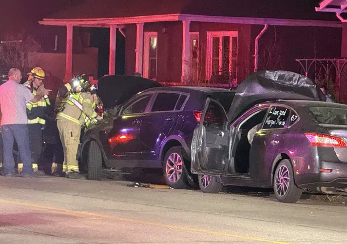 Two-car collision results in minor injuries