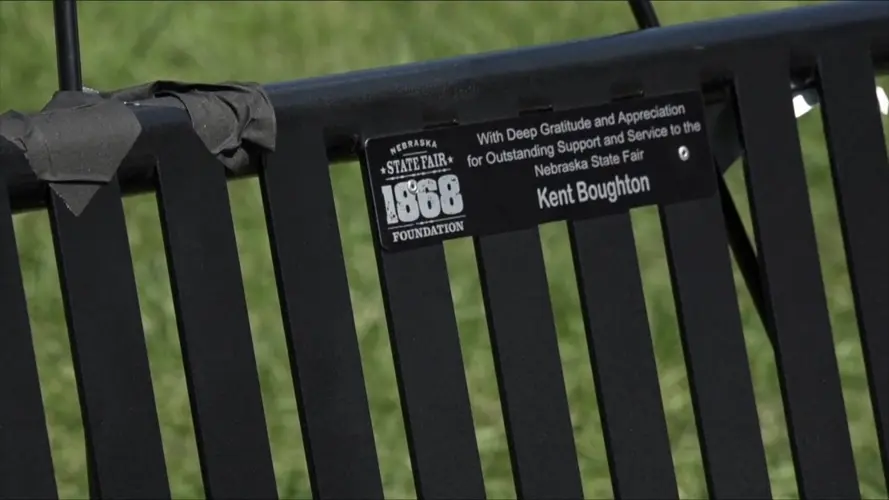 Bench dedicated at Nebraska State Fair in memory of Kent Boughton