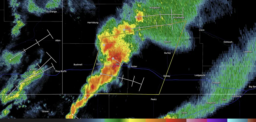 Severe thunderstorm warning expands across southern Nebraska Panhandle