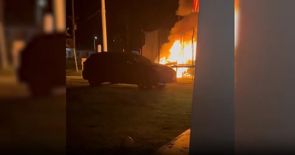 Family wakes up to car in flames just feet from home, suspects arson