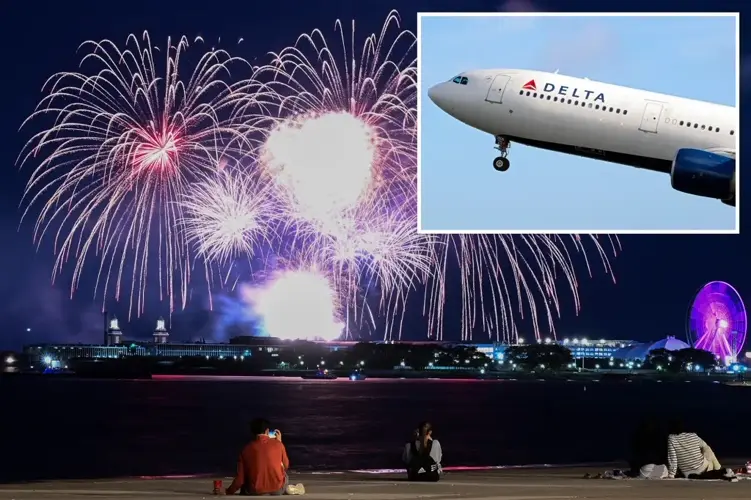 Avión de Delta es impactado por un fuego artificial al aterrizar en Chicago