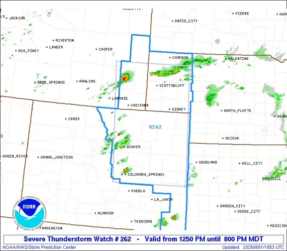 Severe thunderstorm watch issued for Sidney region until 8 p.m.
