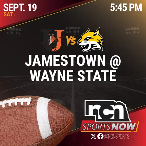 SEPT 19 (5:45 PM CT) - Jamestown vs Wayne State (NCN TV)