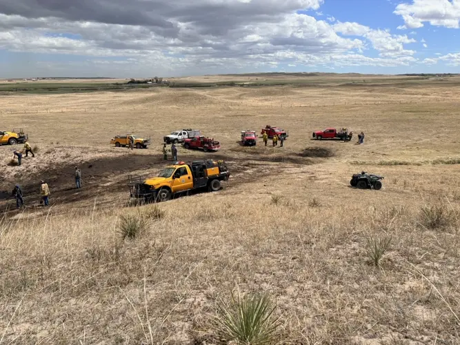 Quick response keeps wildfire near Gordon under an acre