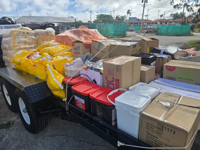 Another shipment of goodwill items collected for Rota