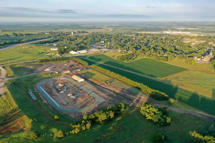Madison school athletic complex taking shape with unique concrete track