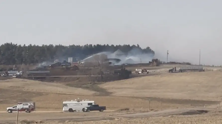 Wildfire spreads near Elm Creek on Saturday