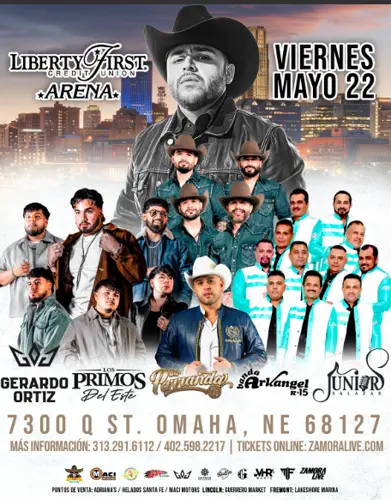 Gerardo Ortiz y grandes bandas llegan a Liberty First Arena este 22 de mayo