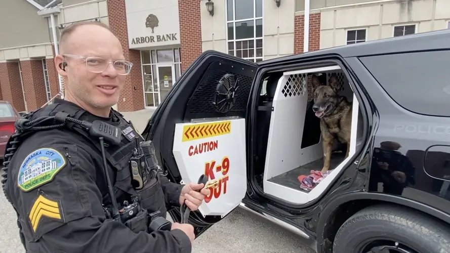 Police hold memorial send-off for K9 Mack