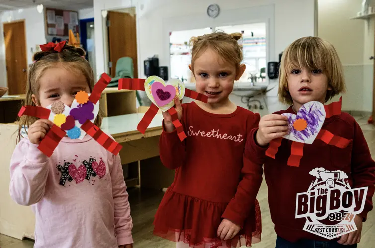 Sidney NHS students participate in Valentine’s party with local children